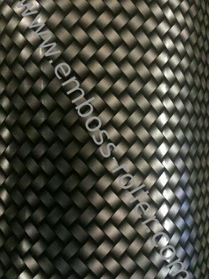 Rolo de aço em relevo gravado a laser para tecido e couro prensados